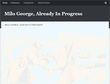 Tablet Screenshot of milogeorge.com